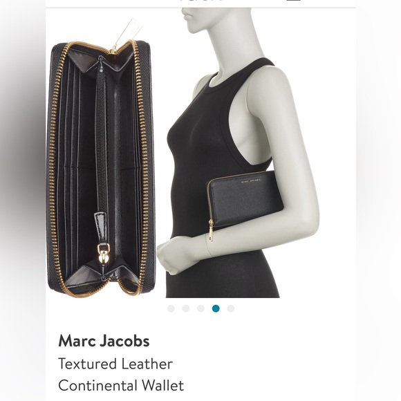 NWT  Marc, Jacob, wallet, black with gold hardware. - Picture 11 of 12